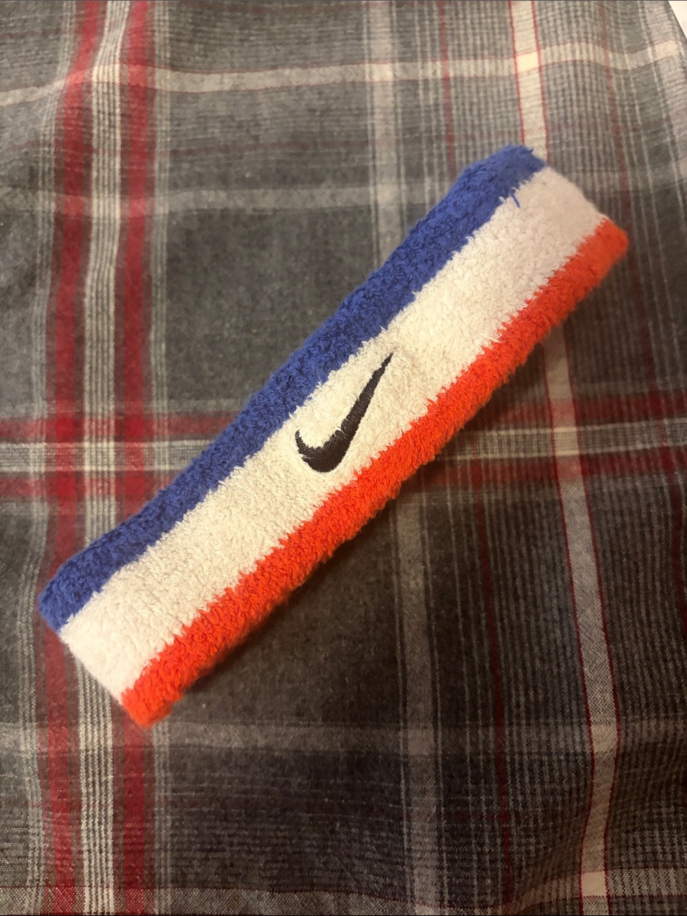 Kids Nike Red, White & Blue Terry Cloth Headband